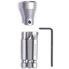 One-Way Screw Remover/Installer Set with Sleeve 3 Piece Tool Bits Power Tool New