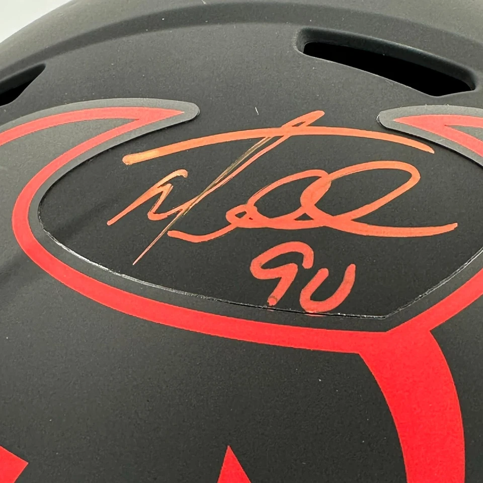 Casco de tamaño completo firmado por Mario Williams Houston Texans Eclipse Radtke certificado de autenticidad NFL Foto 2 de 4