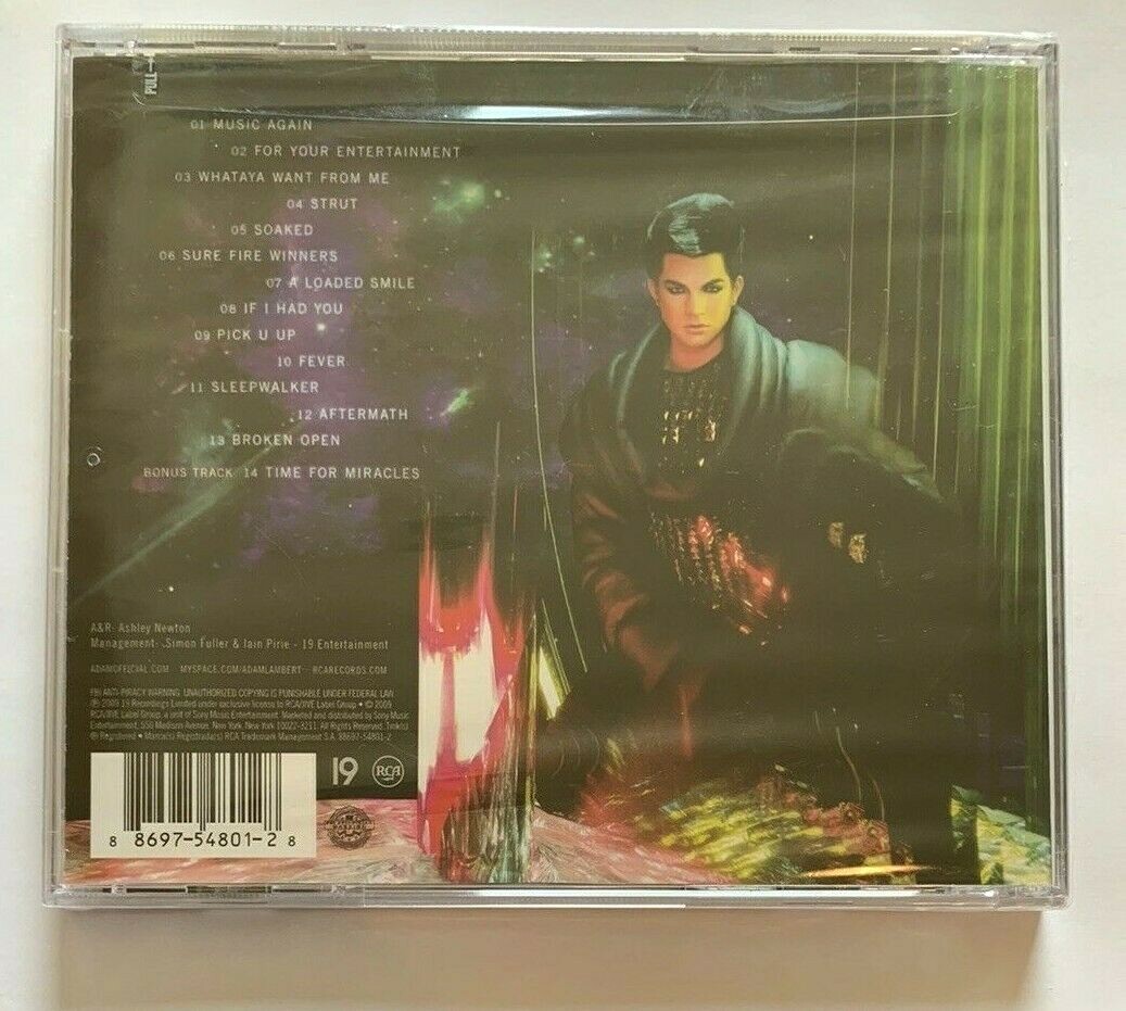 Adam Lambert CD For Your Entertainment - New & Sealed - American
