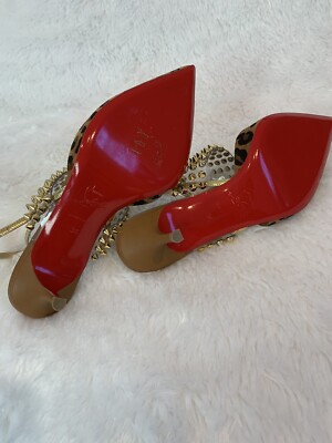 Christian Louboutin Levita 55 PVC Gold Spike Heels Sz36 $945 | eBay