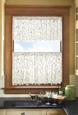 Bristol Garden White Lace Window Valance by Heritage Lace
