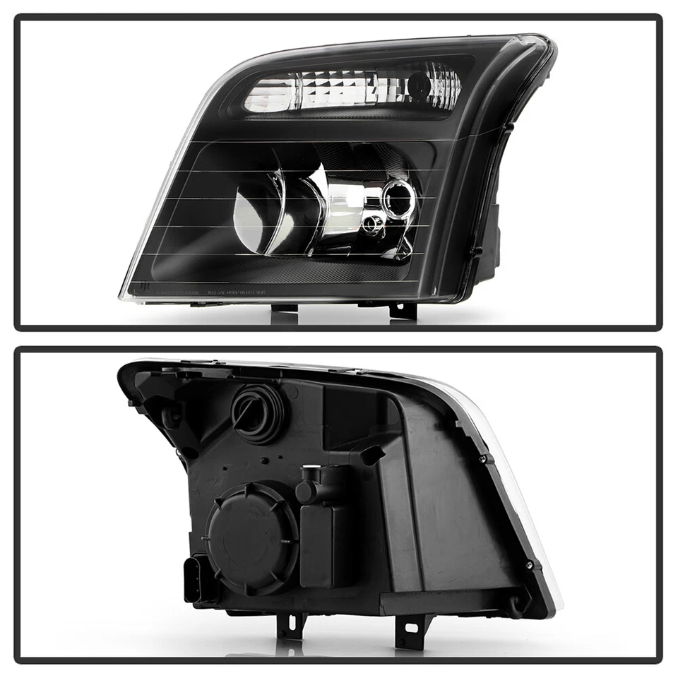 Par de faros delanteros negros izquierda+derecha para Ford Transit Connect 2010-2013 Foto 3 de 4