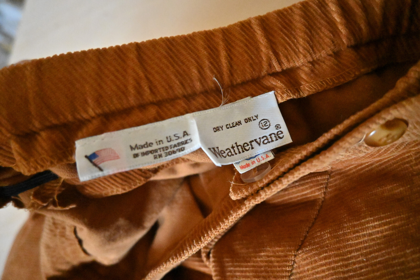 Vintage Pendleton-style Weathervane Corduroy Must… - image 3