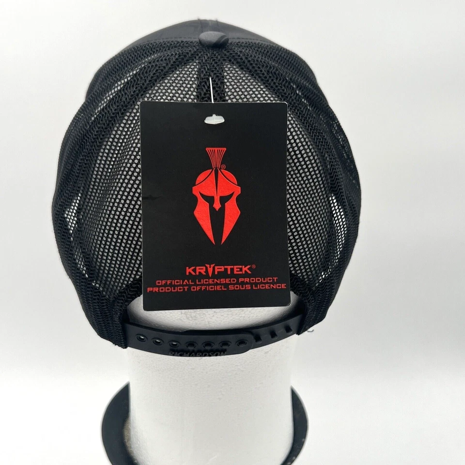 Kryptek Tactical Camo Trucker Hat Typhon Black Richardson Style 112P Cap - Image 4 of 4