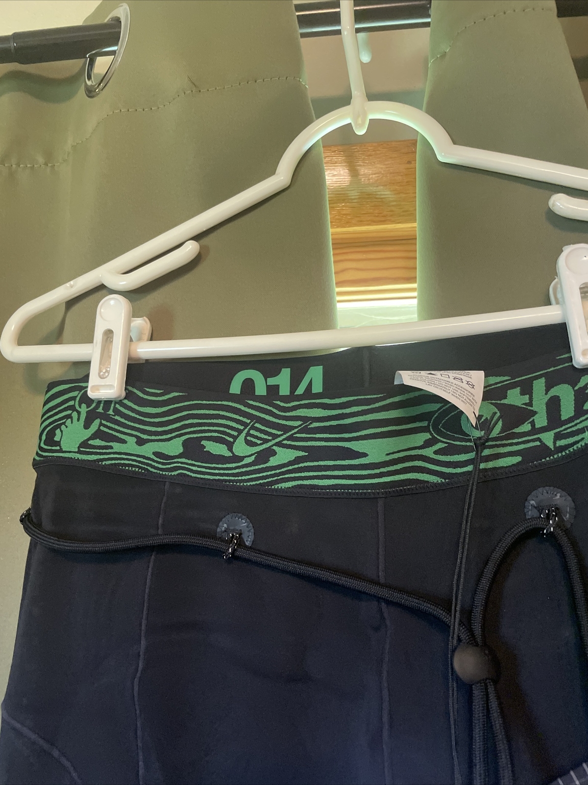 OFF WHITE X NIKE Leggings lunghi Nike X Off bianchi neri con borsa in vita