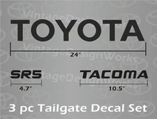 TOYOTA TACOMA SR5 TRUCK TAILGATE LOGOS DECAL 89-99 Tacoma pickup