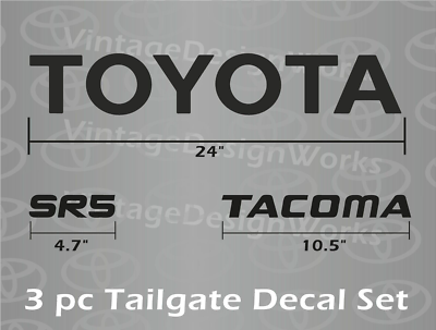 1989-1999 Toyota Tacoma SR5 Truck Tailgate Logos Decal Tacoma