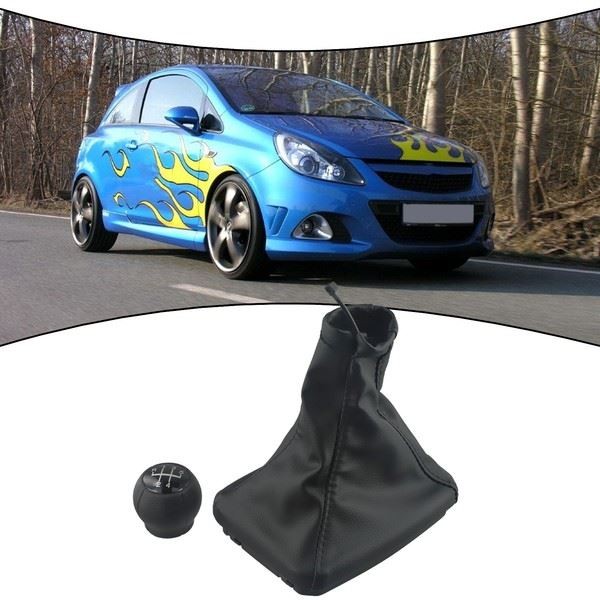 Eurowagens 5-Gang Schalthebelknauf Kunststoff Und Leder Einfache Montage-image