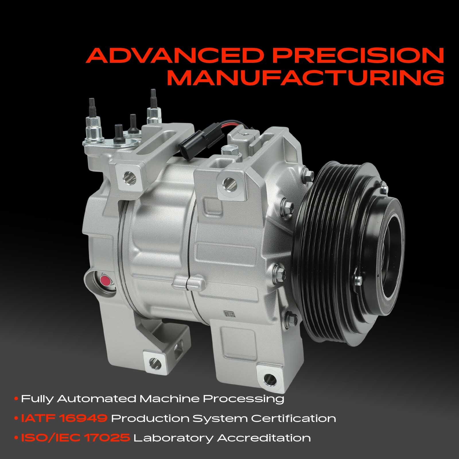 AC A/C Compressor w/ 6-Groove for Maserati Ghibli 2014 2015-2019 V6 3.0L PAG 46