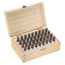 36pcs Metal Stamping Kit 1/4" 6mm Sandblasting Punch Press Tool with Case