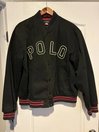 vintage Polo Sport by Ralph Lauren "Tiger Head" Varsity Jacket XXL - product listing photo
