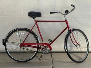Vintage Red Schwinn Men's Speedster Bicycle Troxel Seat Chrome Fenders Bendix 76