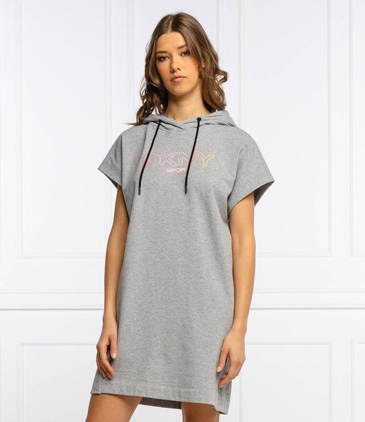 Women DKNY Dress Grey Cotton M #8AWP