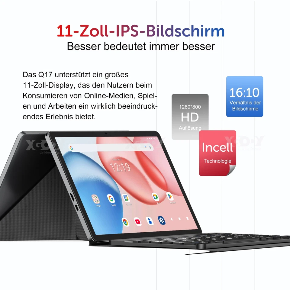 2025 Neueste Android15 Tablet 256GB ROM (1TB TF) 11Zoll WiFi 8000mah Dual Kamera - Bild 4 von 4