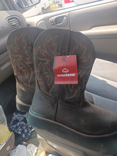 Wolverine Mens Brown Steel Toe Western Work B...