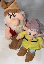 Grumpy Dopey Stuffed Plush Toy Dwarf Disney Snow White the Seven Dwarves