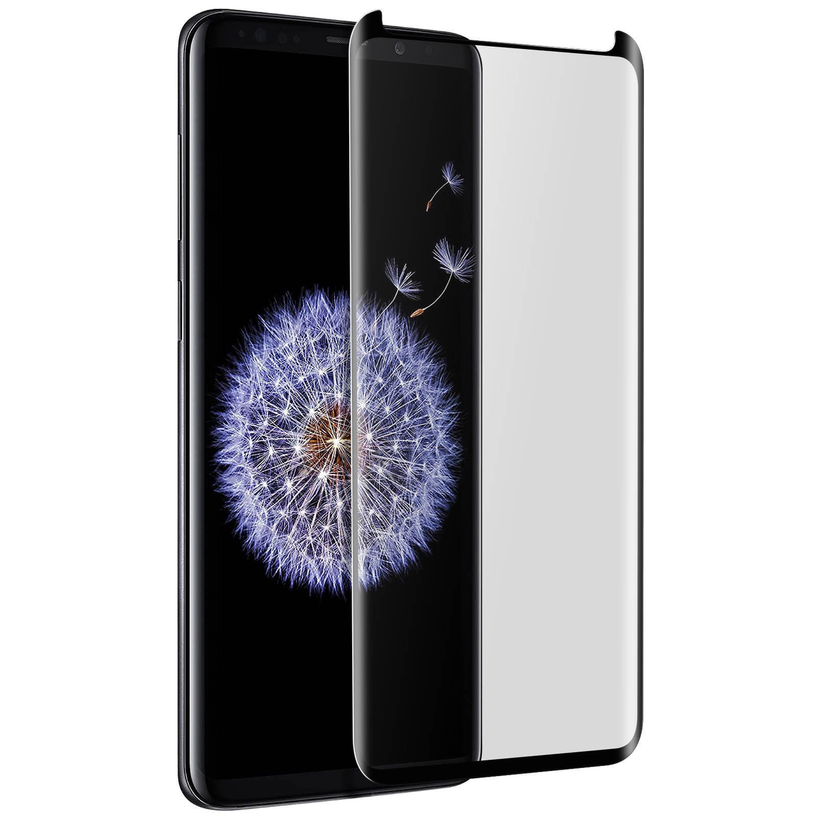 Film de protection vitre pour Galaxy S8 Plus S9 Plus verre trempé contour noir