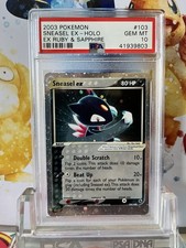 PSA 10 Sneasel EX #103 POP 56 2003 Pokemon EX Ruby & Sapphire