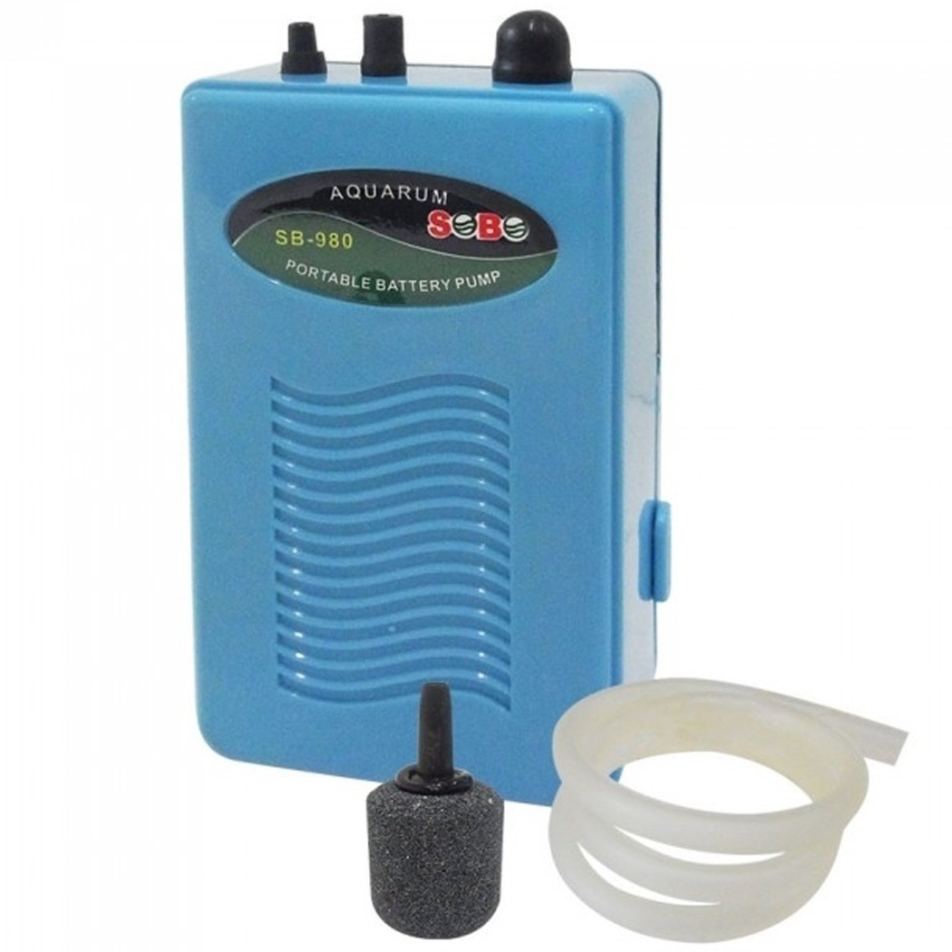 SB-980 AERATORE A BATTERIE PER ACQUARIO ARIA OSSIGENATORE AIR PUMP PORTATILE