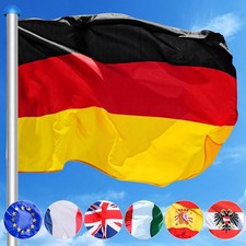 Fahnenmast Teleskop Fahnenstange Flagge 6.5m Alu inkl Deutschlandfahne Mast