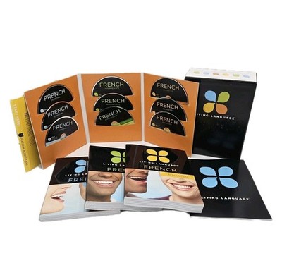 Living Language French Platinum Set 3 Books 9 CDs Essential Intermediate Advance