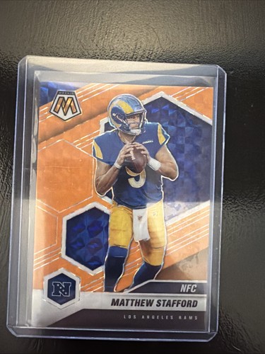 2021 Panini Mosaic Matthew Stafford #116 Mosaic Orange Fluorescent Prizm /25