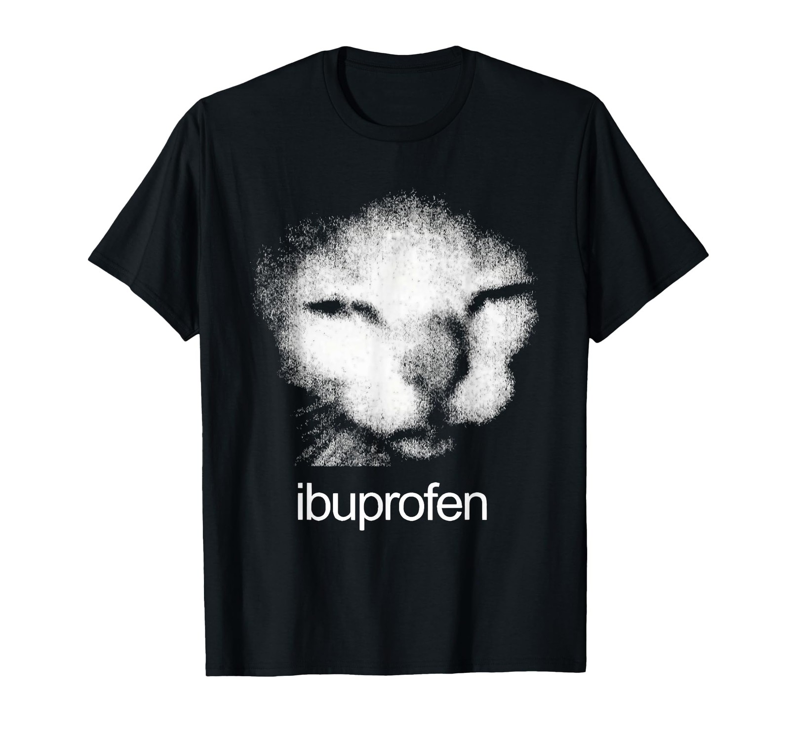 Funny Ibuprofen Cat Meme with Cringe Ugly Feline Face T-Shirt (1)