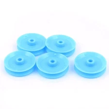 5 Pcs Plastic 29mm Diameter 6mm Thickness DIY Gear Band Pulley Blue