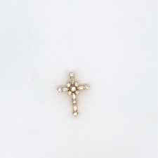 14k Yellow Gold Cz Cross Pendant C31017116 