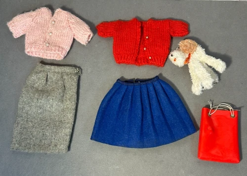 1964 Ideal Tammy Doll  Clothing, sweaters, dog and purse VINTAGE