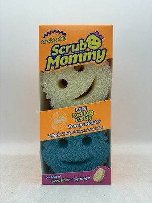 Scrub Daddy Scrub Mommy 6 Count With Free Daddy Caddy Sponge Holder