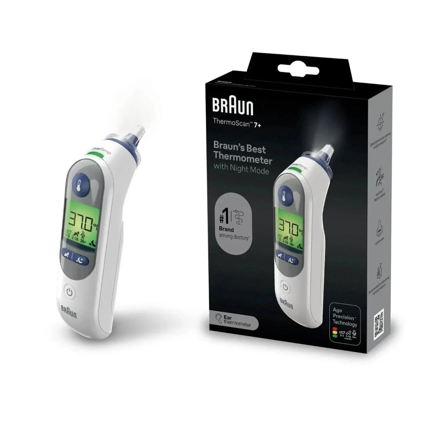 Braun ThermoScan 7 Plus, Ear Thermometer with Age Precision, White - IRT6525
Opens in a new window o