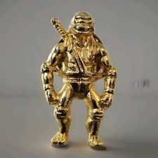 Vintage 23k Gold Guilded Teenage Mutant Ninja Turtle Leonardo Collectable 