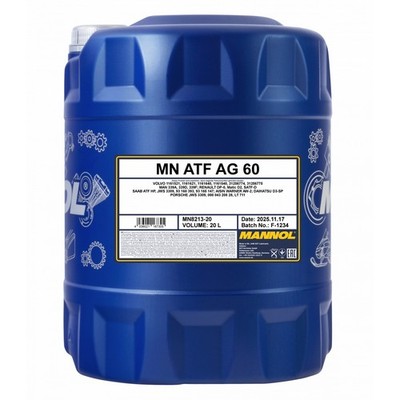 MANNOL ATF AG60 Getriebeöl 20 Liter Automatikgetriebeöl Automatik Getriebe Öl