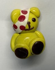 VGC Rare Vintage 1990s Pudsey Bear Rubber Pin Badge BBC Children in Need. Z17