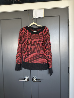 THEORY Fretta Loryelle 100% wool Adirondack Knit Sweater Size L