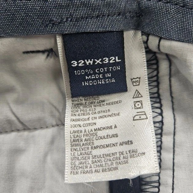 Nautica Men's Size 32x32 Navy Blue Corduroy Pants Straight Fit - Image 4 of 4