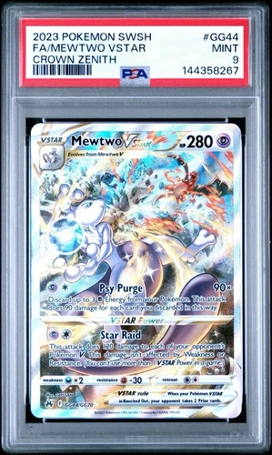 Pokémon Mewtwo VSTAR GG44/GG70 Crown Zenith: Galarian Gallery Holo PSA 9