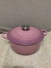 LE CREUSET Cocotte Ronde Signature 20cm Chiffon Pink