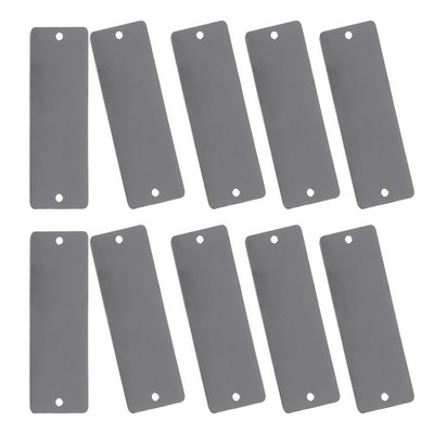  10 Pcs Stainless Steel Nameplate Blank Rectangle Labels Craft Tags