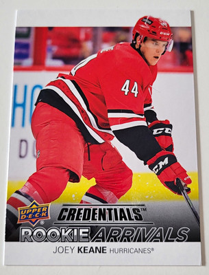 Upper Deck NHL 2021-22 Rookie Arrivals Joey Keane Carolina Hurricanes RA-21