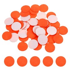 50 Pcs Adhesive Felt Circles, 3/4" Round Non-Woven Felt Stickers, Orange