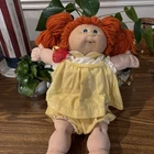 Vintage Cabbage Patch Kid Doll 1986 Red Hair Green Eyes Dimple, Pre-Loved