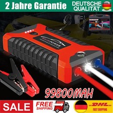 99800MAH AUTO KFZ STARTHILFE JUMP STARTER 12V LADEGERÄT BOOSTER POWERBANK PKW