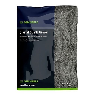 DENNERLE Quarzkies Diamantschwarz 1-2 mm Aquarien Kies Bodengrund Zierkies 10 kg