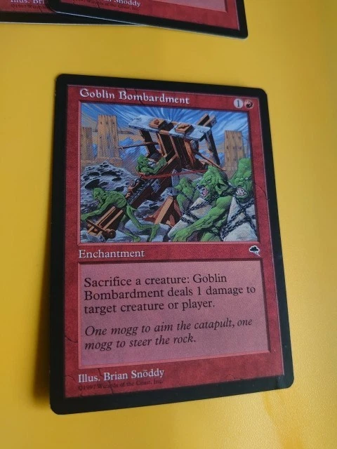 Goblin Bombardment, Tempest . Enchantment. Magic the Gathering Card. - Image 4 of 4