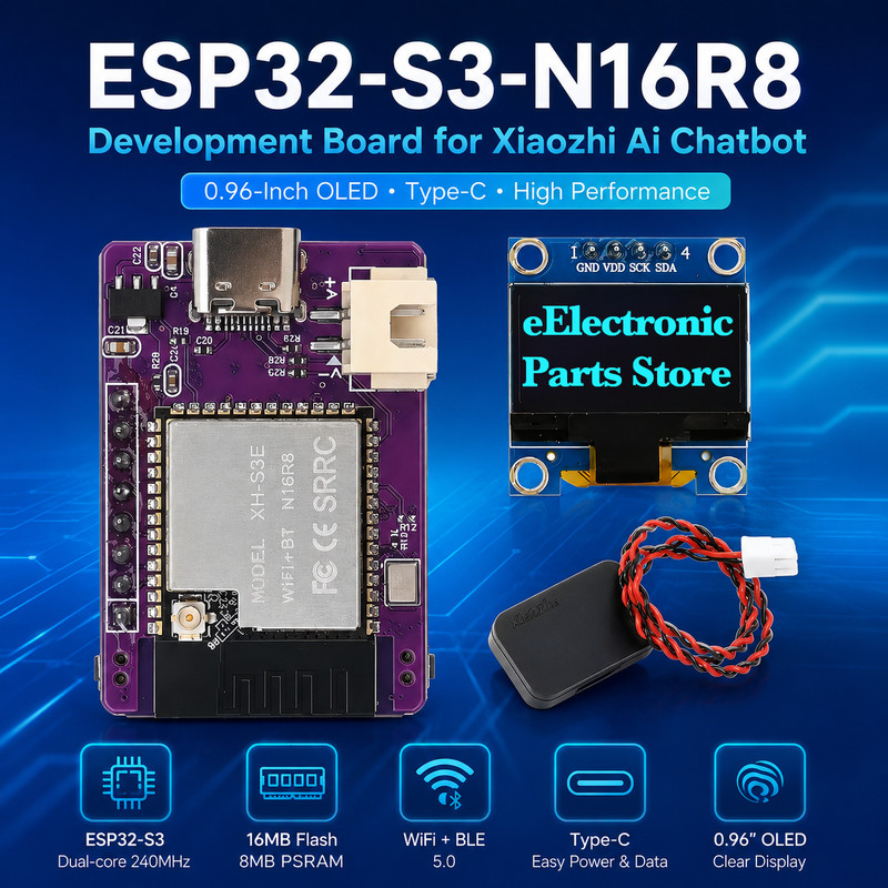 ESP32-S3-N16R8 Development Board for Xiaozhi Ai Chatbot 0.96-Inch Oled Type C