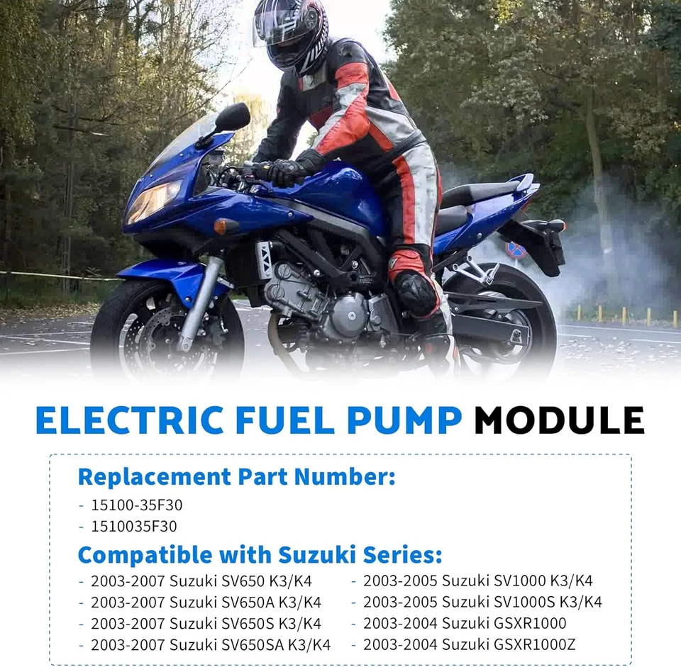 Conjunto de bomba de combustible 15100-35F30 para Suzuki GSXR1000 GSXR1000Z SV1000 2003 2004 Foto 2 de 4