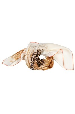 HERMÈS BRAUNER PANTHERA PARDUS SEIDENTUCH ONE SIZE