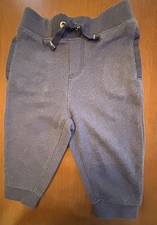NEW Janie and Jack Jogger Pants 6-12 Months - Dark Blue - Drawstring Waist